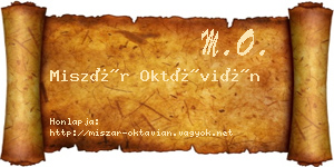 Miszár Oktávián névjegykártya